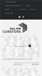 Mobile Screenshot of callforcurators.com